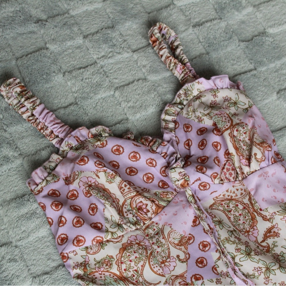 Floral Pink and Cream Dress